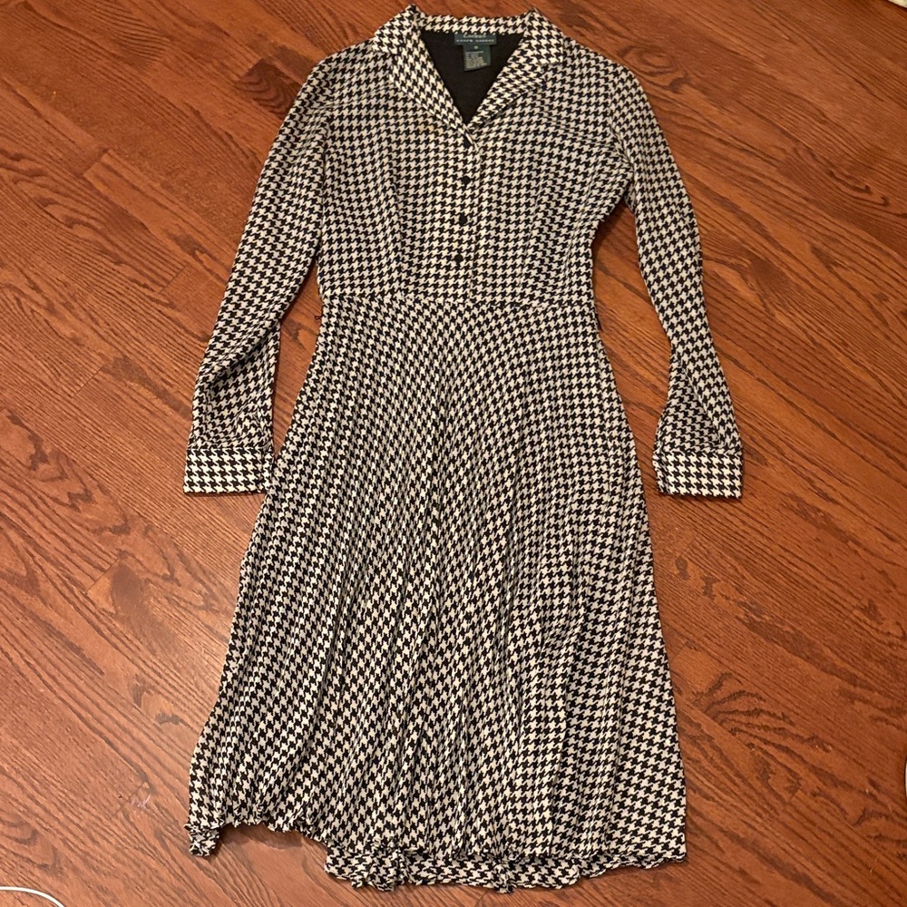 Ralph Lauren Black and Cream Houndstooth Dress